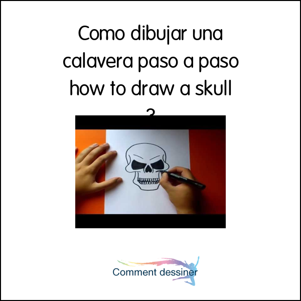 Como dibujar una calavera paso a paso how to draw a skull